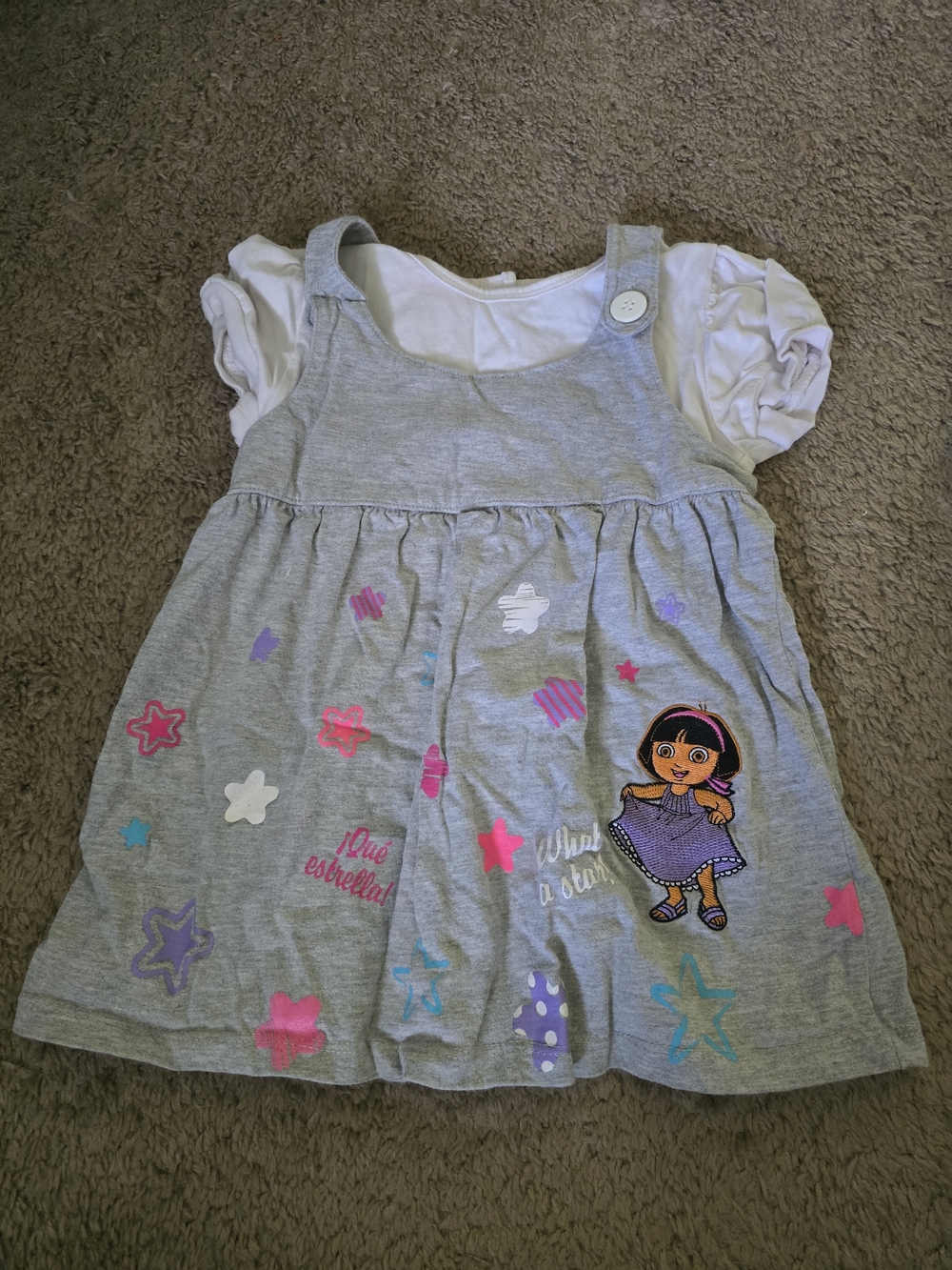 Grey Toddler Dress with Dora The Explorer
